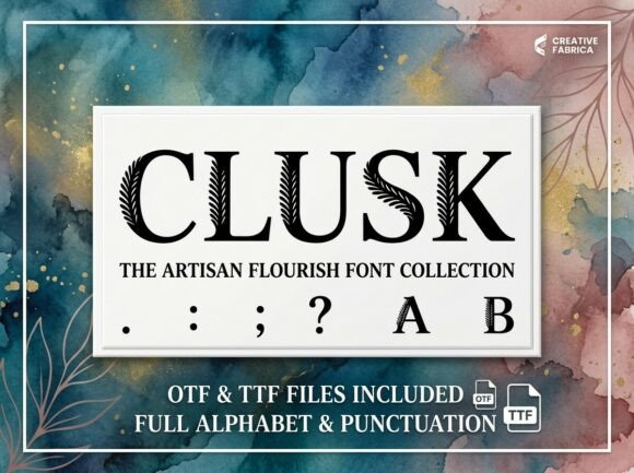 Clusk: Elevating Visual Identity with Bold Decorative Typography
