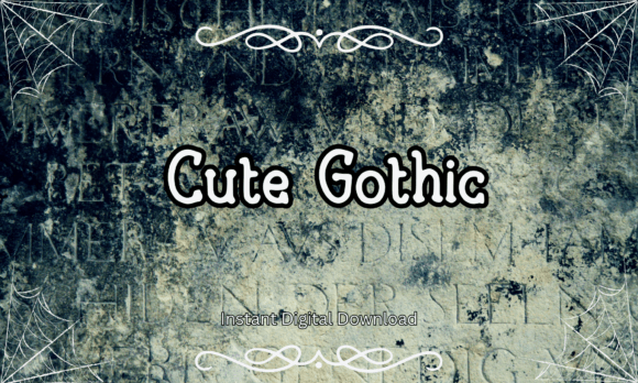 Cute Gothic Font: Spooky Charm with a Soft Twist