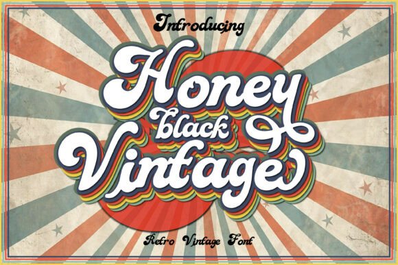 Honey Black Vintage Font Guide