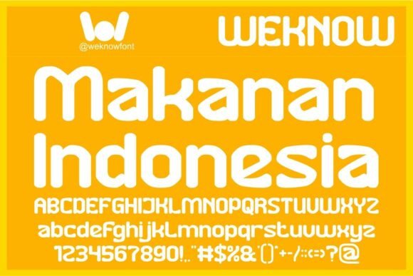 Makanan Indonesia: A Futuristic Typeface for Bold Creative Projects