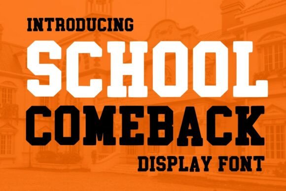 School Come Back: Bold Varsity Font for Creative Projects